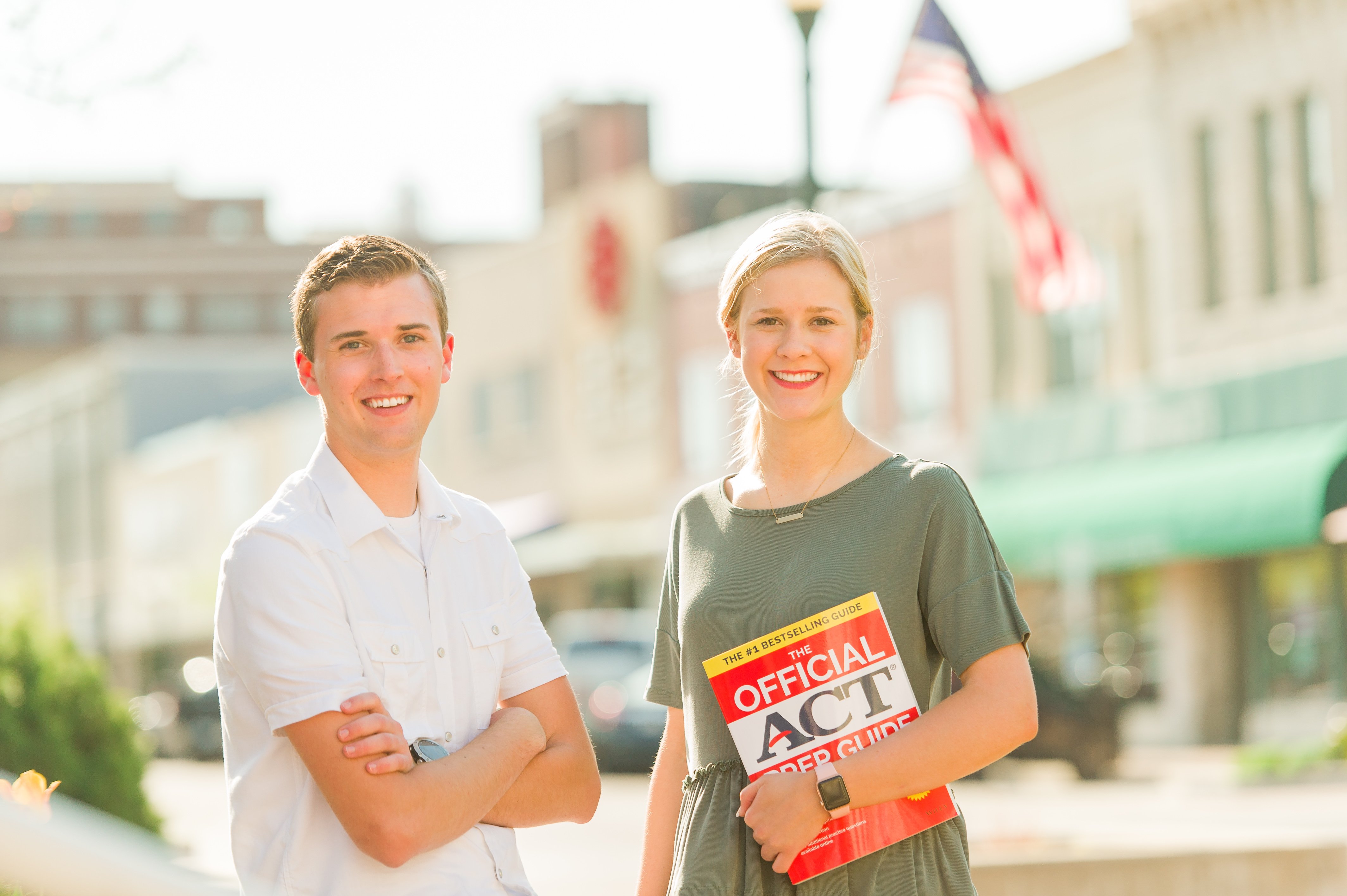 Guy and girl with ACT Book 2