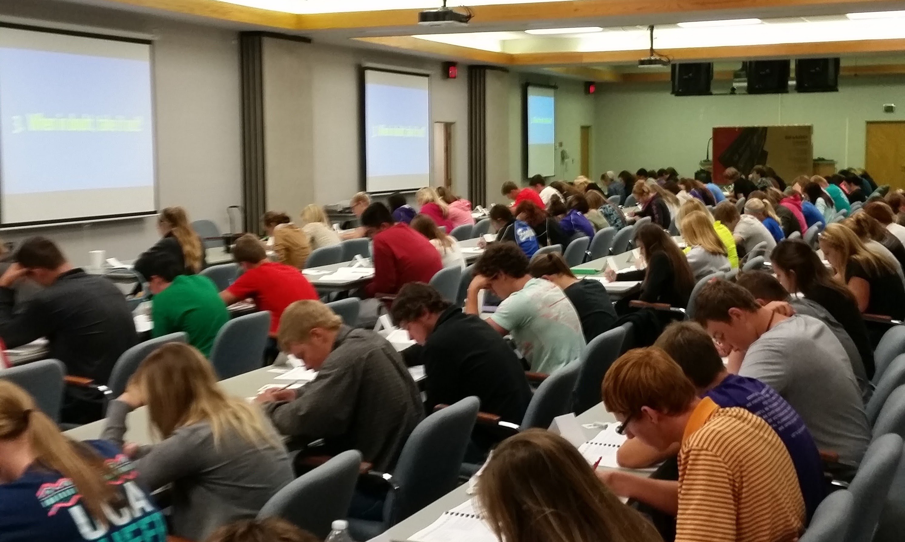 Students in class practicing 2
